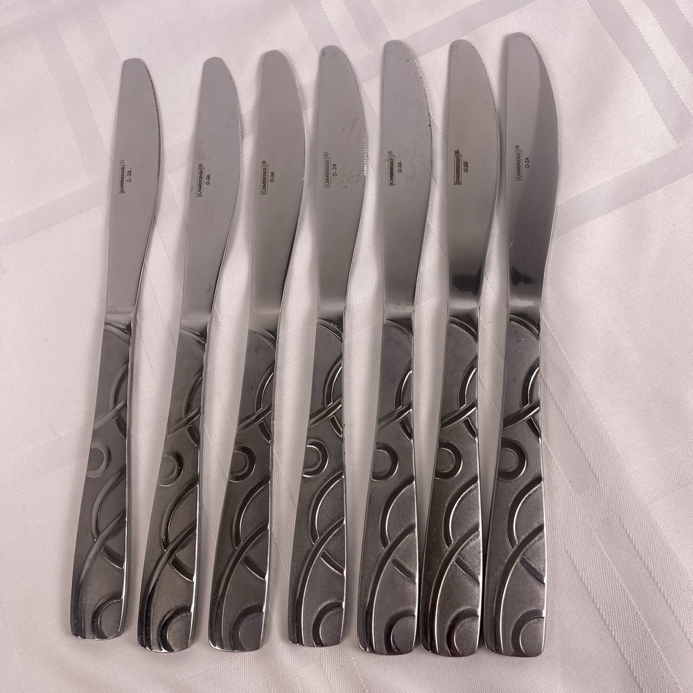 Cambridge Conquest set‎ of 7 dinner knives stainless steel flatware knife